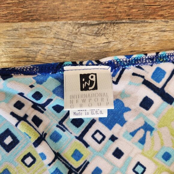 90s/Early 2000s Vtg Halter Top & Skirt Set Geometric Beach Party Summer Outfit - Picture 8 of 8